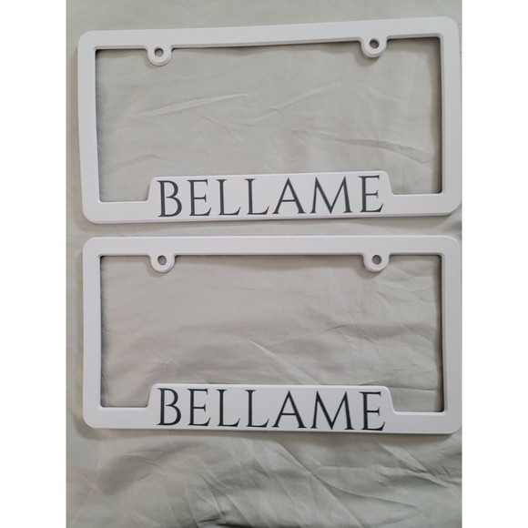 NEW Bellame License Plate Frames, Set of 2 - Picture 1 of 3